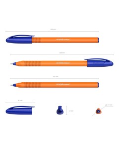 Ручка шариковая U series U 108 цвет чернил синий пластик колпачок 47582 Erich krause