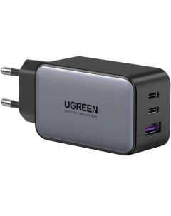 Сетевое зарядное устройство CD244 65 Вт USB EU 2xUSB type C Quick Charge PD серый 10335_ Ugreen