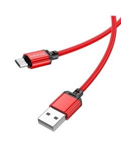 Кабель USB Micro USB 2 0 Bm быстрая зарядка 2 4А 1 м красный Sharp BX87 Borofone