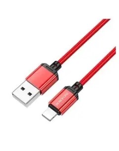 Кабель USB Lightning 8 pin быстрая зарядка 2 4А 1 м красный Sharp BX87 Borofone