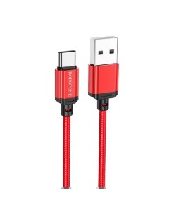 Кабель USB USB Type C быстрая зарядка 3А 1 м красный Sharp BX87 Borofone