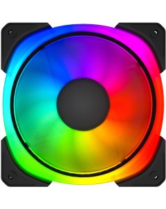 Вентилятор M21-12 ARGB, 120 мм, 1500rpm, 4-pin PWM, 1шт, черный, ARGB подсветка (M21_12_ARGB_BK) Powercase