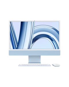 Моноблок iMac 24 4480x2520 M3 8Gb RAM 256Gb SSD WiFi BT Cam MacOS синий клавиатура мышь MQRC3B A Анг Apple