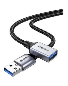 Кабель USB 3 0 Am USB 3 0 Af экранированный 2 м черный US115 10497 Ugreen