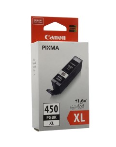 Картридж струйный PGI 450PGBK XL 6434B001 черный оригинальный объем 22мл ресурс 620 страниц для PIXM Canon