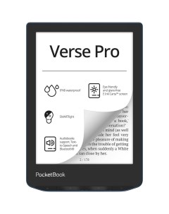 Электронная книга 634 Verse Pro Azure 6 1072x1448 E Ink Carta Touch 16Gb Wi Fi 1 5 А ч синий PB634 A Pocketbook