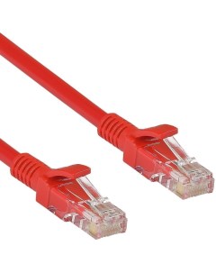 Патч корд UTP кат 5e 0 5 м RJ45 RJ45 красный CCA 20 шт UTP RJ45 RJ45 5e 0 5M RD EX258384RUS 20 Exegate