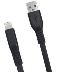 Кабель USB Lightning 8 pin плоский 2 м черный 6 703RL45 2 0BK Premier