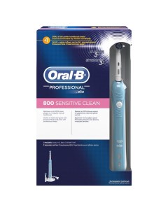 Электрическая зубная щетка Oral B Professional 800 Sensitive Clean D16 Lite Blue Braun