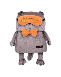 Мягкая игрушка подушка кот Басик в маске для сна 34см Зайка Ми Ли Ли Подарок Budi basa