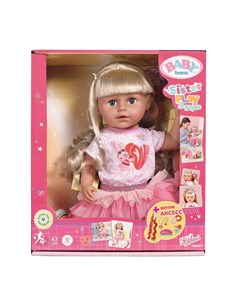 Интерактивная кукла Cестричка 43 см аксессуары 2 0 BABY born Zapf creation