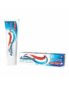 Зубная паста для взрослых и детей Тройная защита свежая мята 100 мл Aquafresh