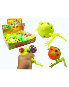 Игрушка антистресс Dinosaur World Лягушка со световыми эффектами 12 шт в дисплее Junfa toys