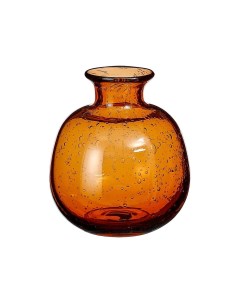 Декоративная ваза СЕСИЛЬ стекло янтарная 11х10 см Edelman
