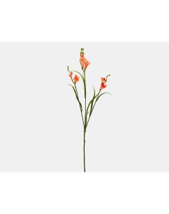 Искусственная цветочная ветка кораллового цвета Фрезия 65 см Edg