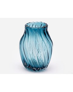 Декоративная ваза СИРОККО стекло синяя 26 см Edg