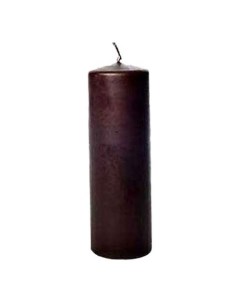 Свеча декоративная цилиндрическая Pillar 24 см коричневая Mercury