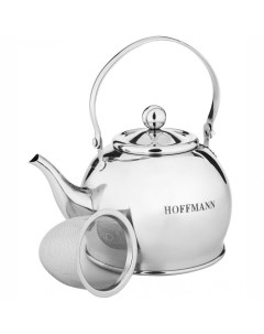 Чайник из нержавеющей стали 1 литр с сеткой Hoffmann