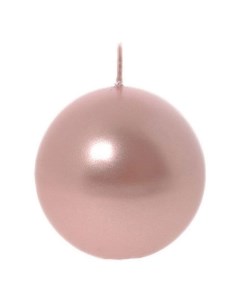 Свеча Deco Metallic sphere 8 см розовое золото Mercury