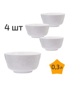 4 тарелки керамические для супа 300 мл 12 5 см Tales Loke NTP_L_TS12_4 Nordic