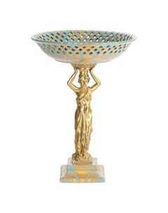 Декоративная чаша 33 см золотистая Wah luen handicraft