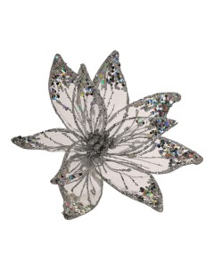 Искусственный цветок серебристый 20x5x20 см Dekor pap