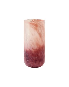 Высокая ваза БОЛЛЕ РОЗА стеклянная розовая 42 см Edg