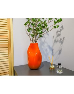 Стеклянная ваза АРАНЧОНЕ мандариновая 29 см Edg
