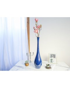 Керамическая ваза GOTA REFINADA синяя 66 см Kaemingk