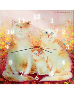 Часы настенные Кошачья семейка Artangels