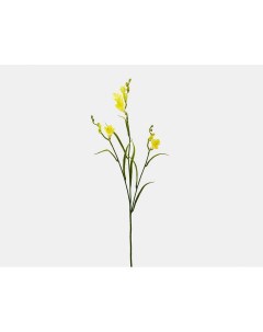 Искусственная цветочная ветка жёлтого цвета Фрезия 65 см Edg