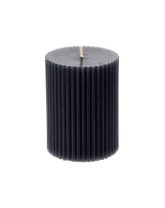 Рустикальная свеча столбик АМПЛЬ чёрная 8х6 см Koopman international