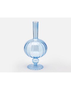 Стеклянная ваза ОВОИДЭ голубая 25 см Edg