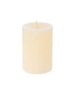 Рустикальная свеча столбик АМПЛЬ молочная 10х7 см Koopman international
