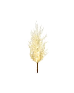 Светящаяся декоративная ветка КОРТАДЕРИЯ кремовая 12 тёплых белых микро LED огней 70 см Kaemingk