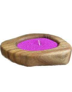Насыпная свеча в гранулах деревянный подсвечник розовый воск Candle-magic