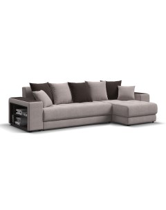 Угловой диван кровать Дубай 2 0 рогожка Malmo бежевый Много мебели