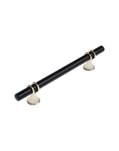Ручка скоба м о 128 мм d 12 mm пластик цвет золото черный Cappio