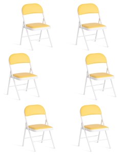 Комплект стульев FOLDER складной экокожа желтый 6 шт Tetchair