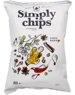 Чипсы картофельные соус карри 80 г Simply chips