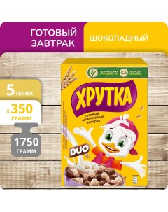 Готовый шоколадный завтрак Хрутка DUO 350 г х 5 шт Nestle