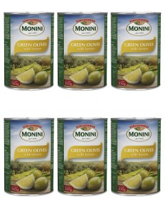 Оливки с лимоном 300 г х 6 шт Monini