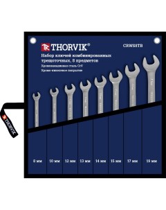 Набор ключей комбинированных трещоточных коротких 8 пр 8 19 мм сумка Thorvik