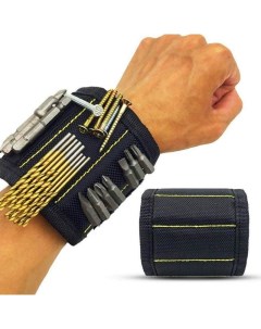 Строительный магнитный браслет Magnetic Wristband 5 магнитов черный Nobrand