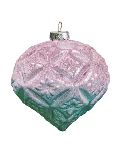 Елочная игрушка Лук бирюзово розовая 10 см Baoying yiwen