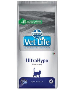Сухой корм для собак Vet Life Dog Ultrahypo при пищевой аллергии 2 кг Farmina