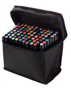 Набор профессиональных двухсторонних маркеров для скетчинга 80 цветов в чехле Star touch