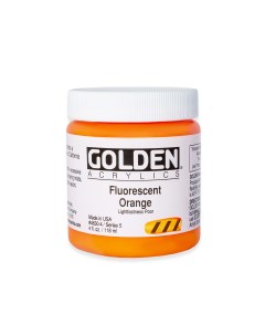 Краска акриловая Heavy Body банка 118 мл 4630 оранжевый флуоресцентный Golden