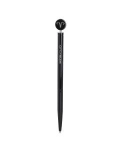 Ручка Т1 00041363 шариковая 15 см с фигуркой сталь черно серебристая Овен Kuchenland
