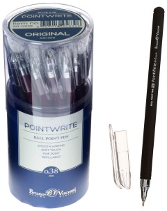 Ручка шариковая PointWrite Original узел 0 38 мм синие чернила матовый корпус Silk Tou Bruno visconti